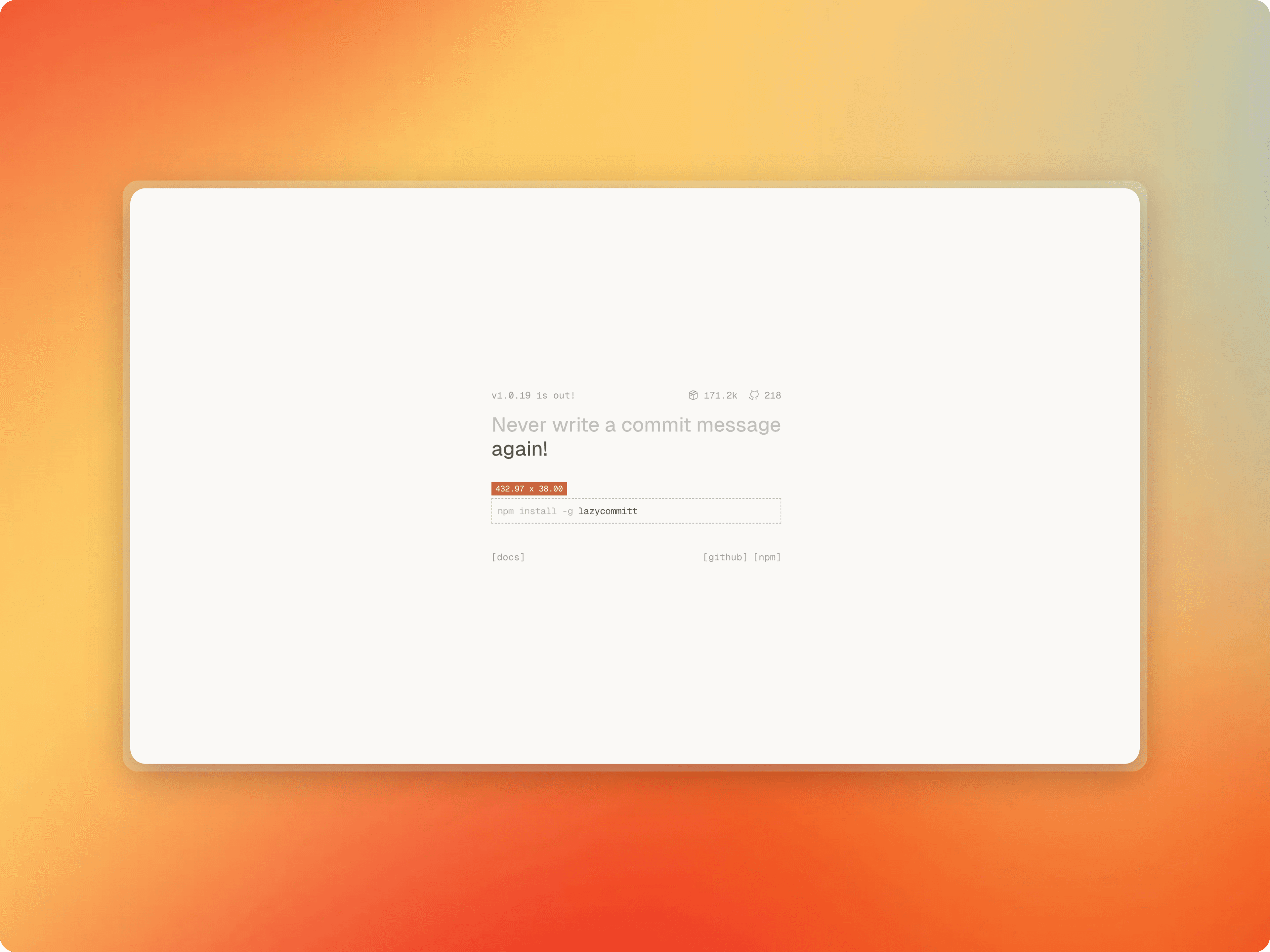 Lazy Commit project cover