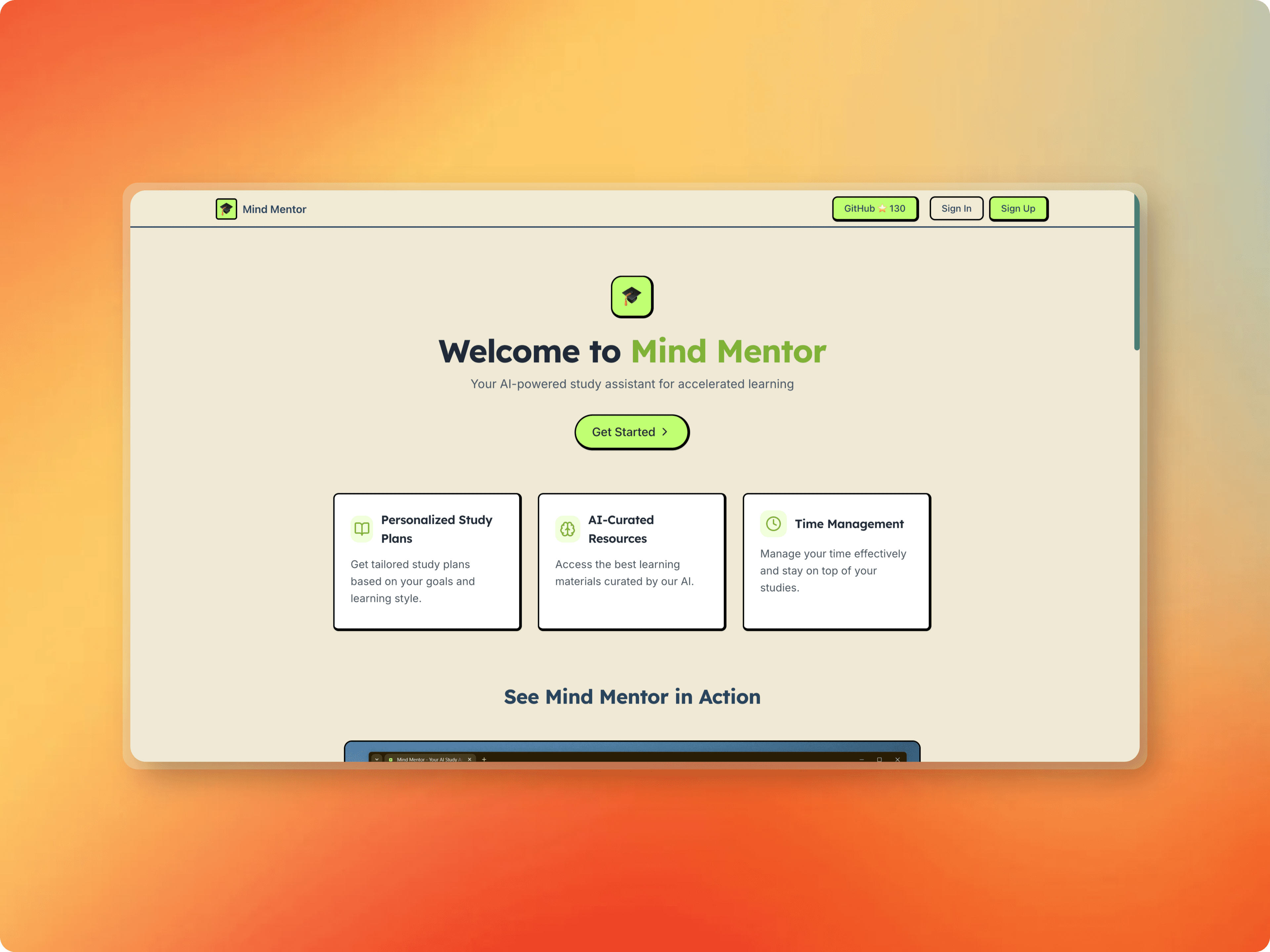 Mind Mentor AI project cover