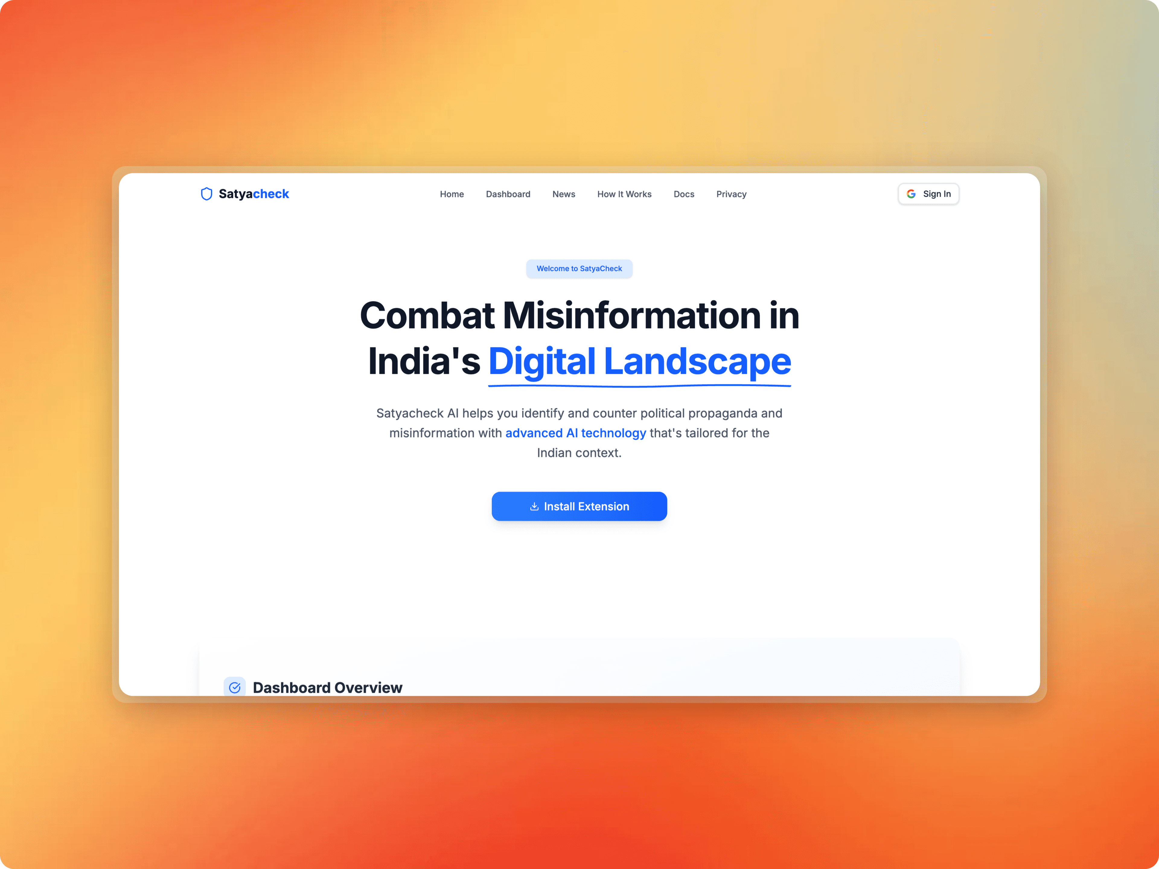 SatyaCheck project cover