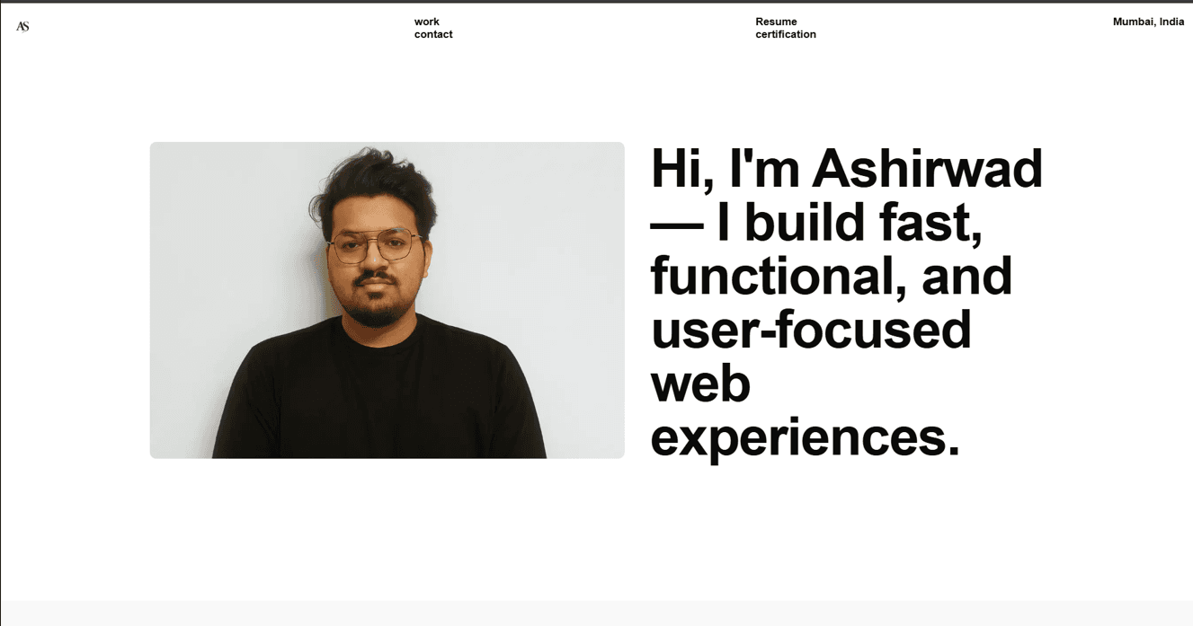 Minimal Portfolio Template project cover